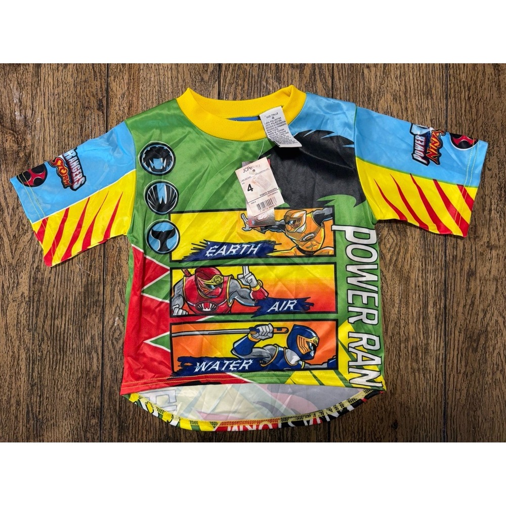 NWT Vintage Power Rangers 2003 Boys T-Shirt Size 4